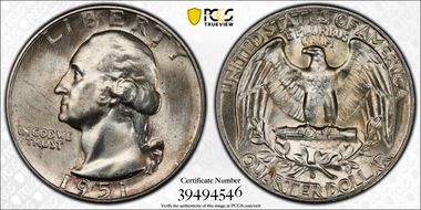 1951-S 25C MS66
