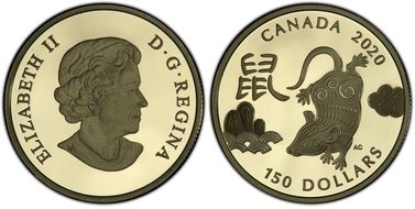 2020 $150 Year of the Rat PR69DCAM