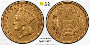 1854 $3 XF45