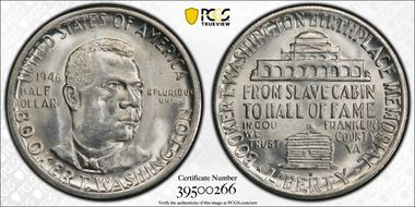 1946-S 50C Booker T. Washington MS66