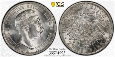 1912-A 2 Mk J-102 MS63