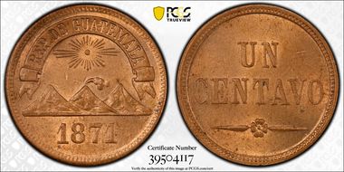 1871 1C KM-196 MS64RB