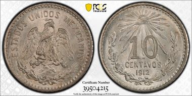 1912-M 10C KM-428  Ag MS66