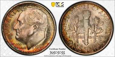 1947-S 10C MS67+ FB