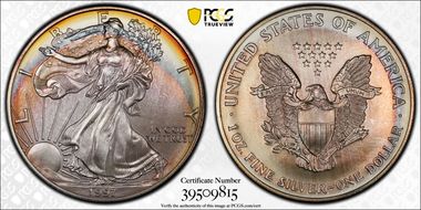 1997 $1 Silver Eagle MS67