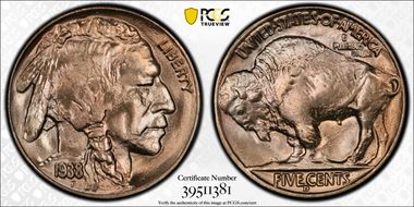 1938-D 5C Buffalo MS67