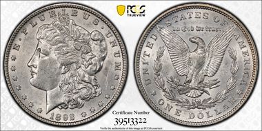 1892 $1 AU55