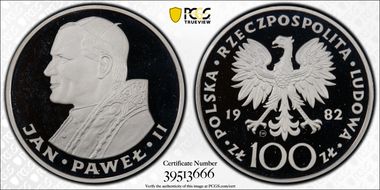 1982 CHI 100 Zl John Paul II PR69DCAM