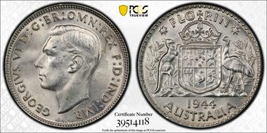 1944(m) Florin KM-40  Ag MS63