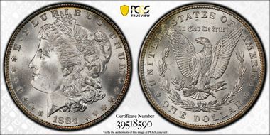 1884 $1 MS66+