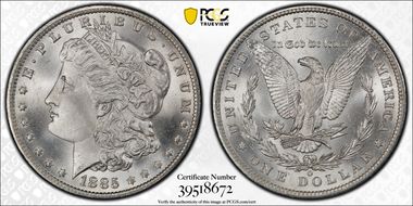 1885-O $1 MS67+