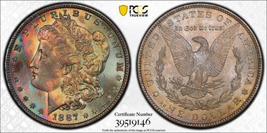 1887 $1 MS67+