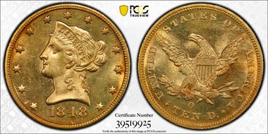 1848-O $10 MS62
