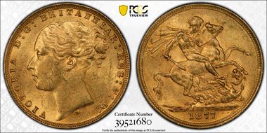 1877-M Sov S-3857 Long Tail MS62