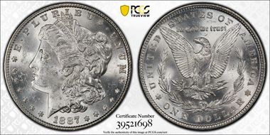 1887 $1 MS62