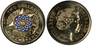 2019-C $2 Police Remembrance Colorized MS67