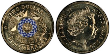 2019-C $2 Police Remembrance Colorized MS67