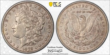 1879-S $1 VAM 50, Rev. of 1878 VF35