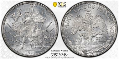 1911 Peso Caballito KM-453 Long Ray MS63