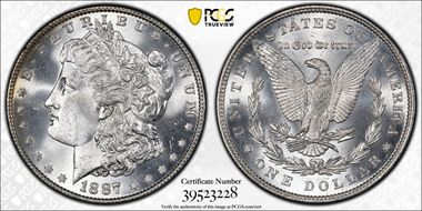 1887 $1 MS66