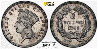 1885 $3 J-1753 PR63