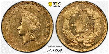 1855-C G$1 MS61