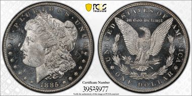1885 $1 MS64DMPL