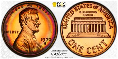 1970-S 1C Large Date PR68RB