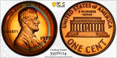 1970-S 1C Large Date PR67RB