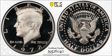 1972-S 50C PR68DCAM