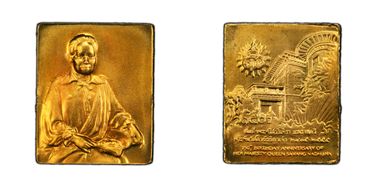 BE2555 (2012) Medal 150th Ann Savang Vadhana 2.5g Brass MS69