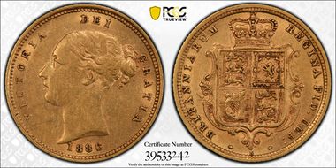 1886-S 1/2 Sov S-3862E AU55