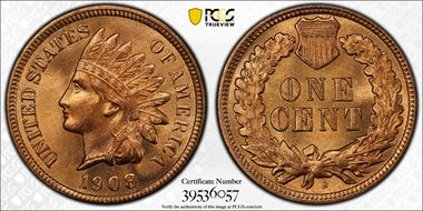 1908-S 1C MS66+ RD