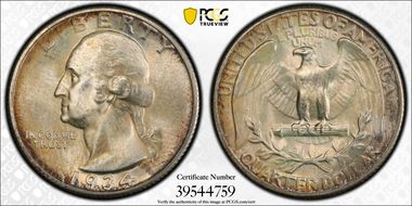 1934 25C Heavy Motto MS67