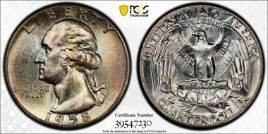 1958 25C MS66+