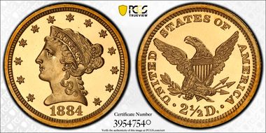 1884 $2.50 PR67CAM