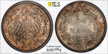 1909-E 1/2 Mk J-16 MS63