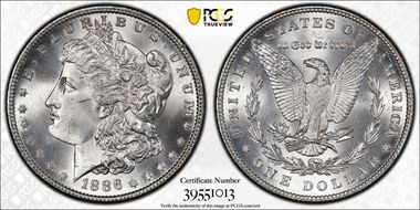 1886 $1 MS66