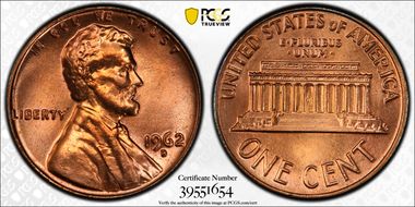 1962-D 1C MS67RD