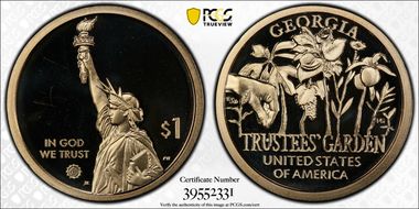 2019-S $1 American Innovation GA Trustees' Garden PR66DCAM