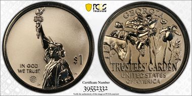 2019-S $1 American Innovation GA Rev PR Trustees' Garden PR69