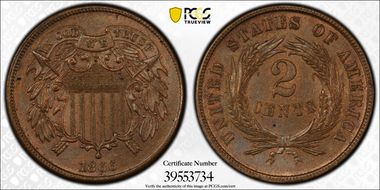 1866 2C MS63BN