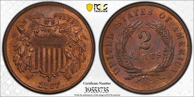 1867 2C MS63RB