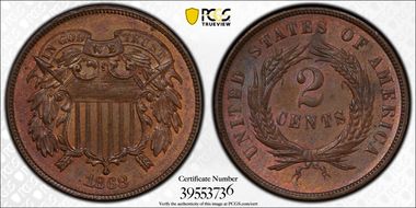 1868 2C MS63BN
