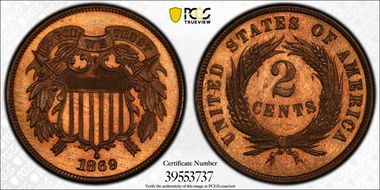 1869 2C MS66RB