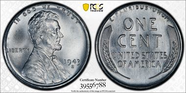 1943-S 1C MS67+