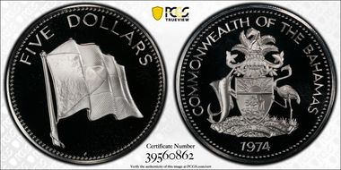 1974-FM $5 KM-67a PR69DCAM