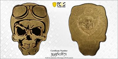 nd(2019) $1 Golden Biker Skull MS69