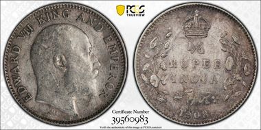 1908(C) 1/4 Rup SW-7.88 N1