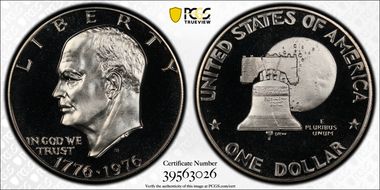 1976-S (1975) $1 Clad Type 1 1975 Proof Set PR69CAM